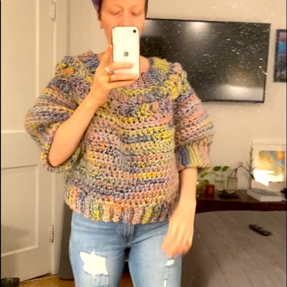 Handmade crochet cardigan sweater